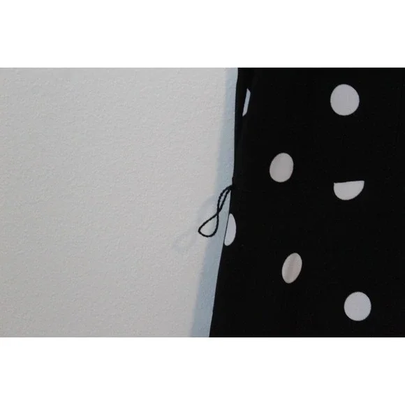 Lauren Ralph Lauren Polka Dot Sleeveless A Line Swing Dress Black Size 14 H14739 - Picture 5 of 10